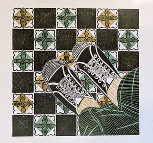 Shoe and Tile Gazing (Eric Ravilious Inspired)