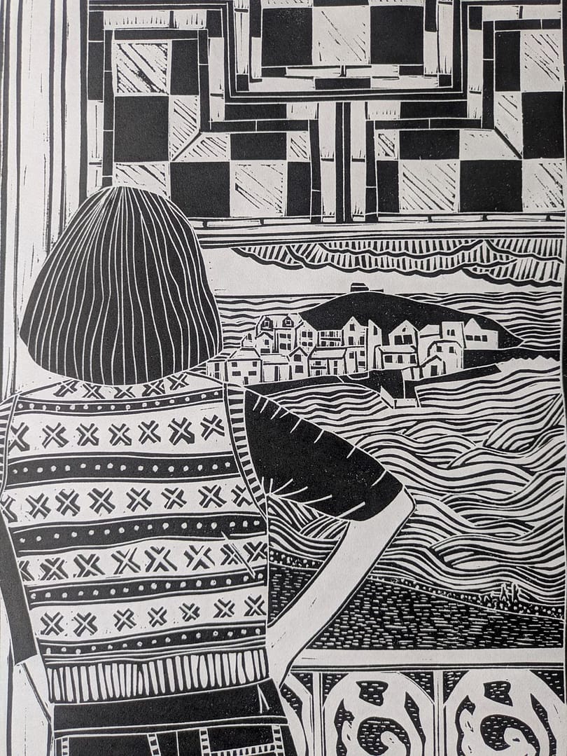 Stormy St Ives Lino Print