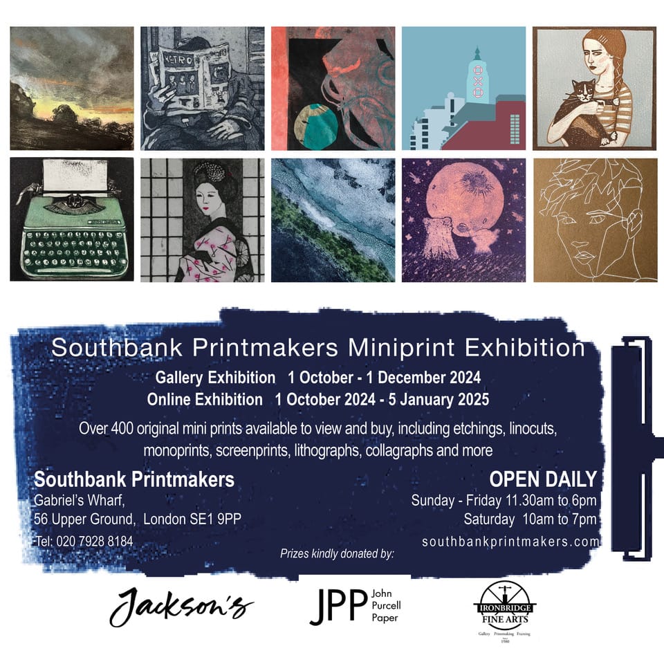 Explore the Southbank Printmakers Mini Print Exhibition 2024